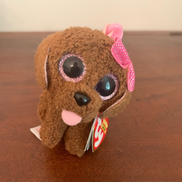 TY Beanie Boos 3" MADDIE Poodle Dog Key Chain Plush Collectable NEW w Tags - Picture 6 of 8